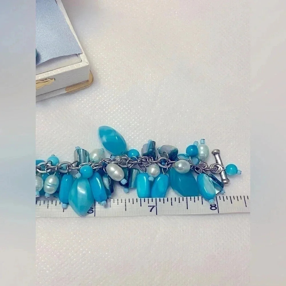 🏵️ Almost vintage jewelry set of bracelet and earrings 🏵️ handmade by me ! - Picture 5 of 5
